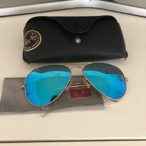 Ray Ban Aviators Blue Lens